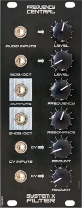 Eurorack Module System X Filter BLACK from Frequency Central