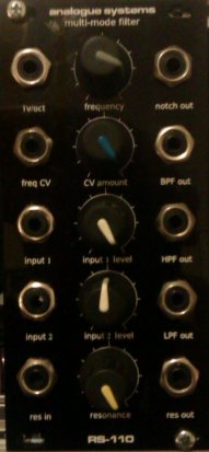 Eurorack Module RS-110 Multimode filter (alt faceplate) from Analogue Systems