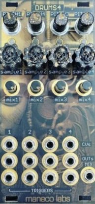 Eurorack Module Drums4 from Maneco Labs