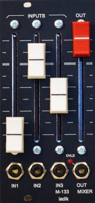 Eurorack Module M-133 3ch slider mixer from Ladik