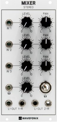 Eurorack Module 3-Channel Stereo Panning Mixer from Wavefonix