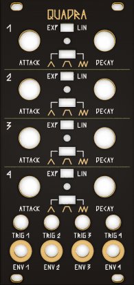 Eurorack Module Quadra Black & Gold Panel from Other/unknown