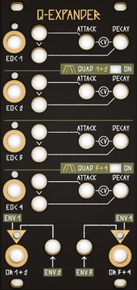 Eurorack Module Quadra Expander Black & Gold Panel from Other/unknown