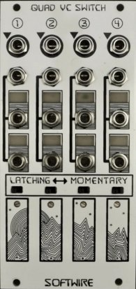 Eurorack Module Quad Voltage Control Switch from Softwire Synthesis