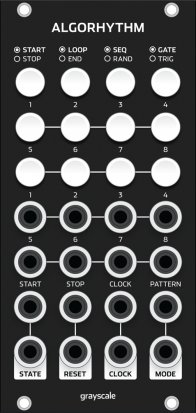 Eurorack Module Algorhythm (black panel) from Grayscale