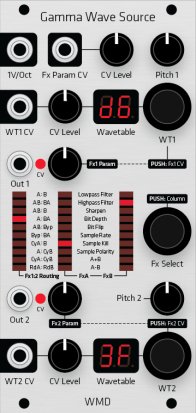Eurorack Module Gamma Wave Source (GWS) (Grayscale panel) from Grayscale