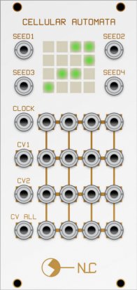 Eurorack Module Cellular Automata (white panel) from Nonlinearcircuits
