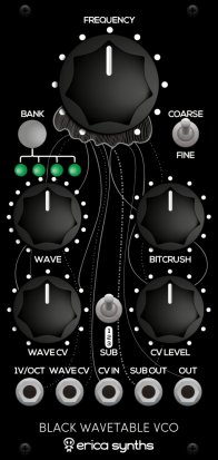 Eurorack Module Black Wavetable VCO from Erica Synths