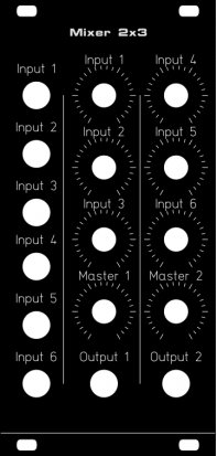 Eurorack Module Mixer 2x3 from Other/unknown
