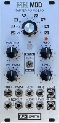 Eurorack Module MiniMod Tap-Tempo VC-LFO (silver) from AJH Synth