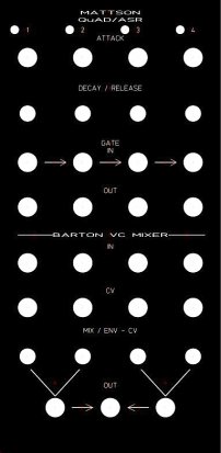MU Module Quad Envelope + VC Mixer (DIY) from Other/unknown