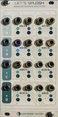 Eurorack Module Let's Splosh - Seaweed White Magpie Panel from Nonlinearcircuits