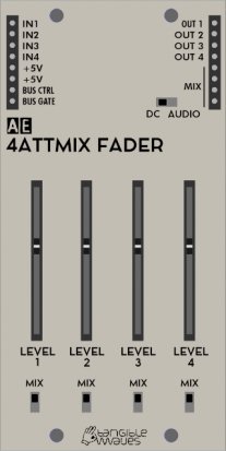 AE Modular Module 4ATTMIX FADER from Tangible Waves