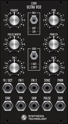 Eurorack Module E300 Ultra VCO (black panel) from Synthesis Technology