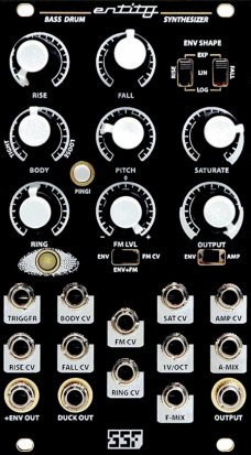 Eurorack Module Entity Bass Drum Synthesizer (Black) from Steady State Fate