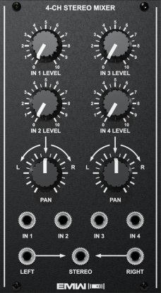 Eurorack Module 4-Channel Stereo Mixer from EMW