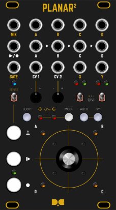 Eurorack Module Dusty Clouds - PLANAR 2 Matte Black / Gold panel from Other/unknown