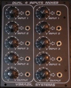Eurorack Module Dual 4 Inputs Mixer from Other/unknown