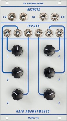Eurorack Module Model 106 6-Channel Mixer from Catalyst Audio