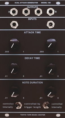 Eurorack Module Dual Attack Generator Model 180 from Tokyo Tape Music Center