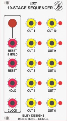 Eurorack Module ES21 - 10-Step Sequencer from Elby Designs