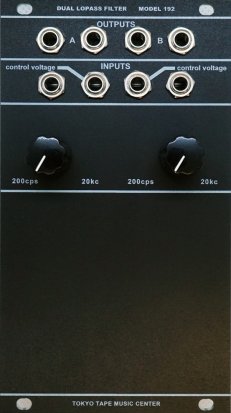 Eurorack Module Dual Lopass Filter MODEL 192 from Tokyo Tape Music Center