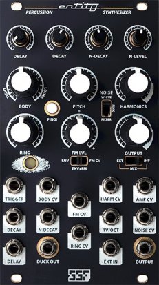 Eurorack Module Entity Percussion Synthesizer (Black and Gold) from Steady State Fate