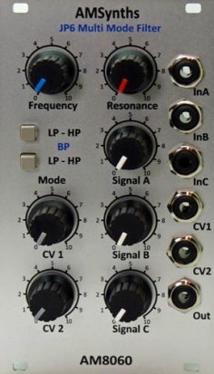 Eurorack Module AM8060 JP6 Multi-Mode VCF from AMSynths
