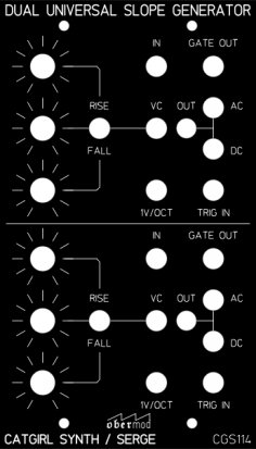 Frac Module Catgirl Synth / Serge Dual Universal Slope Generator from Other/unknown