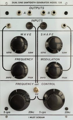 Buchla Module Dual Sine Sawtooth generator Model 158 from Other/unknown
