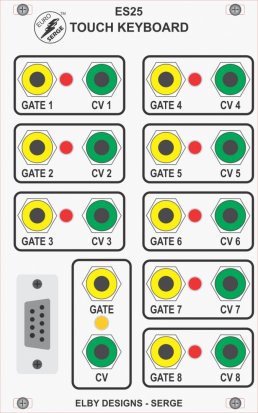 Eurorack Module ES25 - Touch Keyboard Interface from Elby Designs