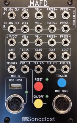 Eurorack Module MAFD Luxe MIDI-to-CV from Sonoclast