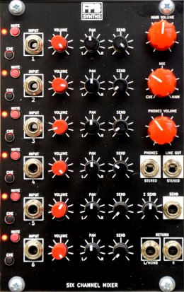 Eurorack Module SIX CHANNEL MIXER from FPB