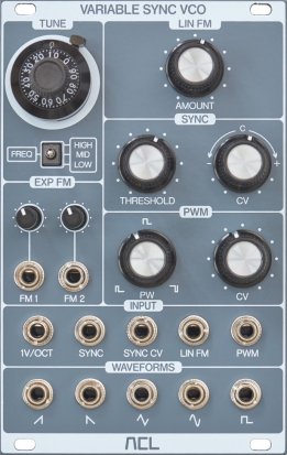 Eurorack Module Variable Sync VCO from ACL