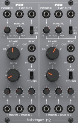 Eurorack Module SYSTEM 100 112 DUAL VCO from Behringer
