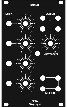Eurorack Module CP3 Mixer from Fitzgreyve Synthesis
