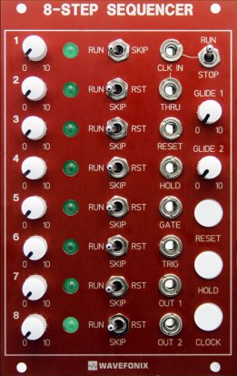Eurorack Module 8-Step Sequencer Red Edition from Wavefonix