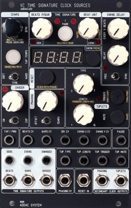 Eurorack Module ADDAC403 VC Time Signature Clock Sources from ADDAC System