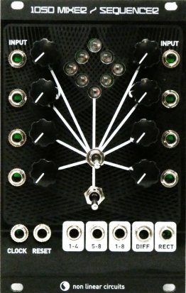 Eurorack Module 1050 Mixer / Sequencer (Magpie black panel) from Nonlinearcircuits