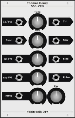 Fonitronik Thomas Henry S 555 Vco Eurorack Module On Modulargrid