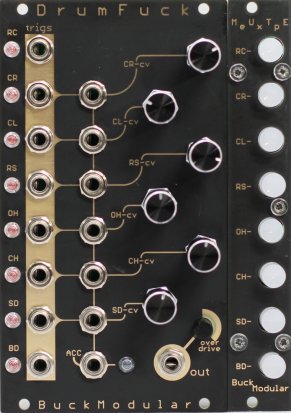 Eurorack Module DrumFuck w/ Mute Expander from Other/unknown