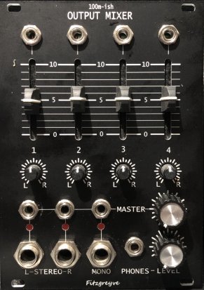 Eurorack Module 100m-ish Output Mixer from Fitzgreyve Synthesis