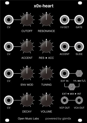 Eurorack Module x0x-heart (gizm0x panel) Black from Other/unknown