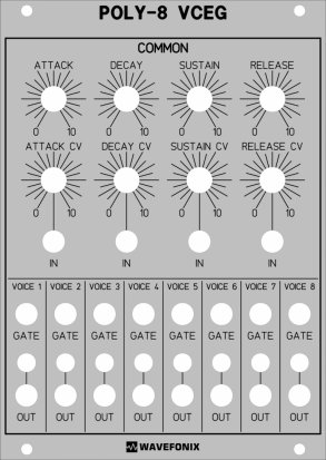 Eurorack Module Poly-8 VCEG from Wavefonix