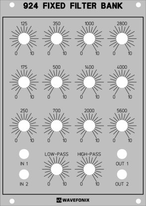 Eurorack Module 924 Fixed Filter Bank from Wavefonix