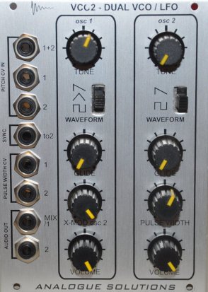 Eurorack Module VCO2 Dual VCO/LFO Beta Version from Analogue Solutions