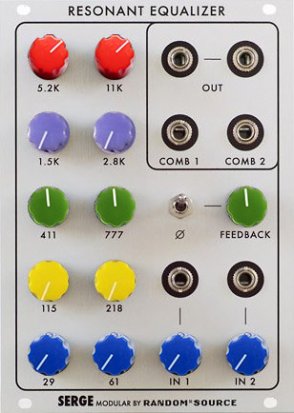 Eurorack Module Serge Resonant EQ with rainbow knobs from Random*Source