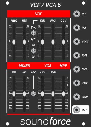 Eurorack Module VCF/VCA 6 Grey from SoundForce