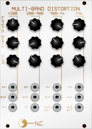 Eurorack Module Multi-band Distortion from Nonlinearcircuits