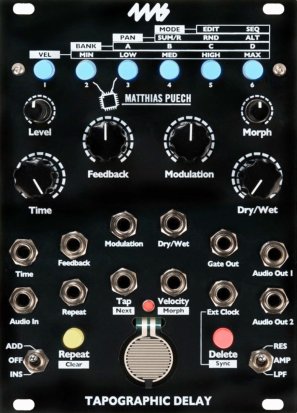 Eurorack Module Tapographic Delay - Black Panel  from 4ms Company